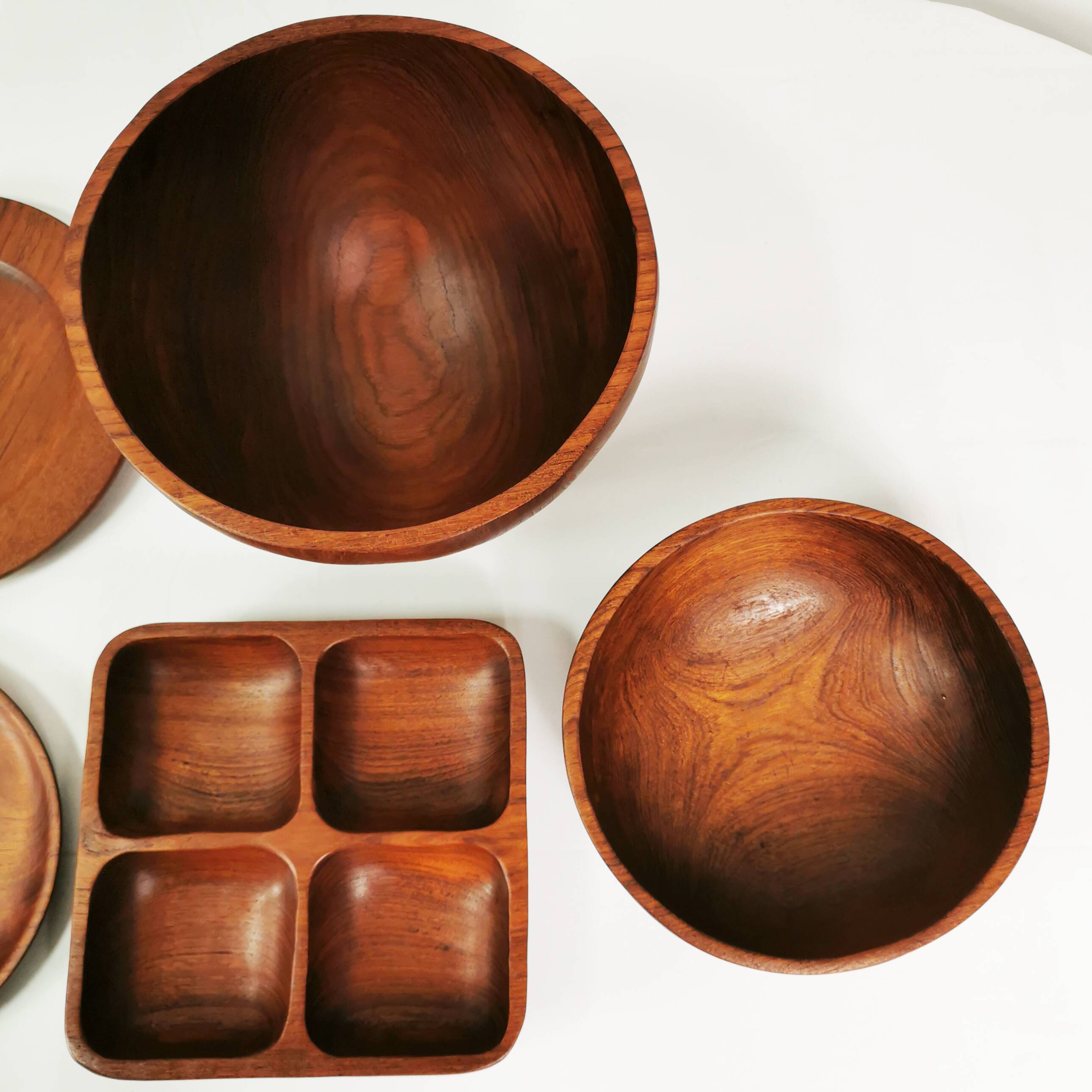Mid Century Teak Dinnerware, 1960s