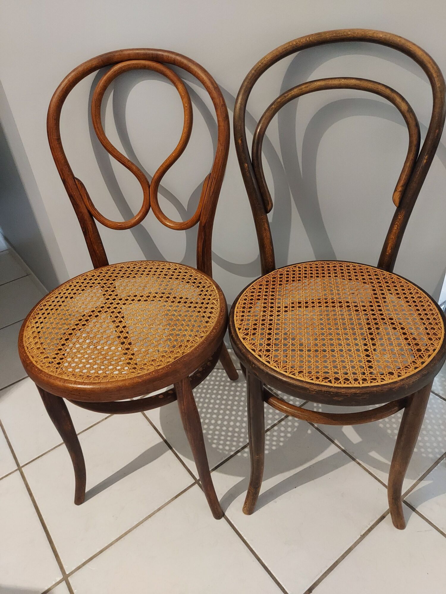 Suite of 4 chairs by Bistrot Thonet and Fischel
