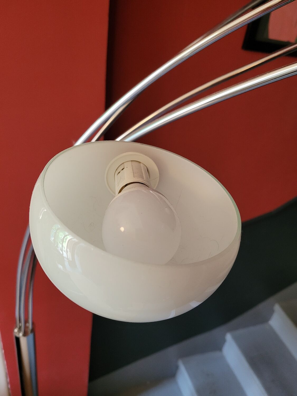 Lily of the valley floor lamp 5 opaline globes