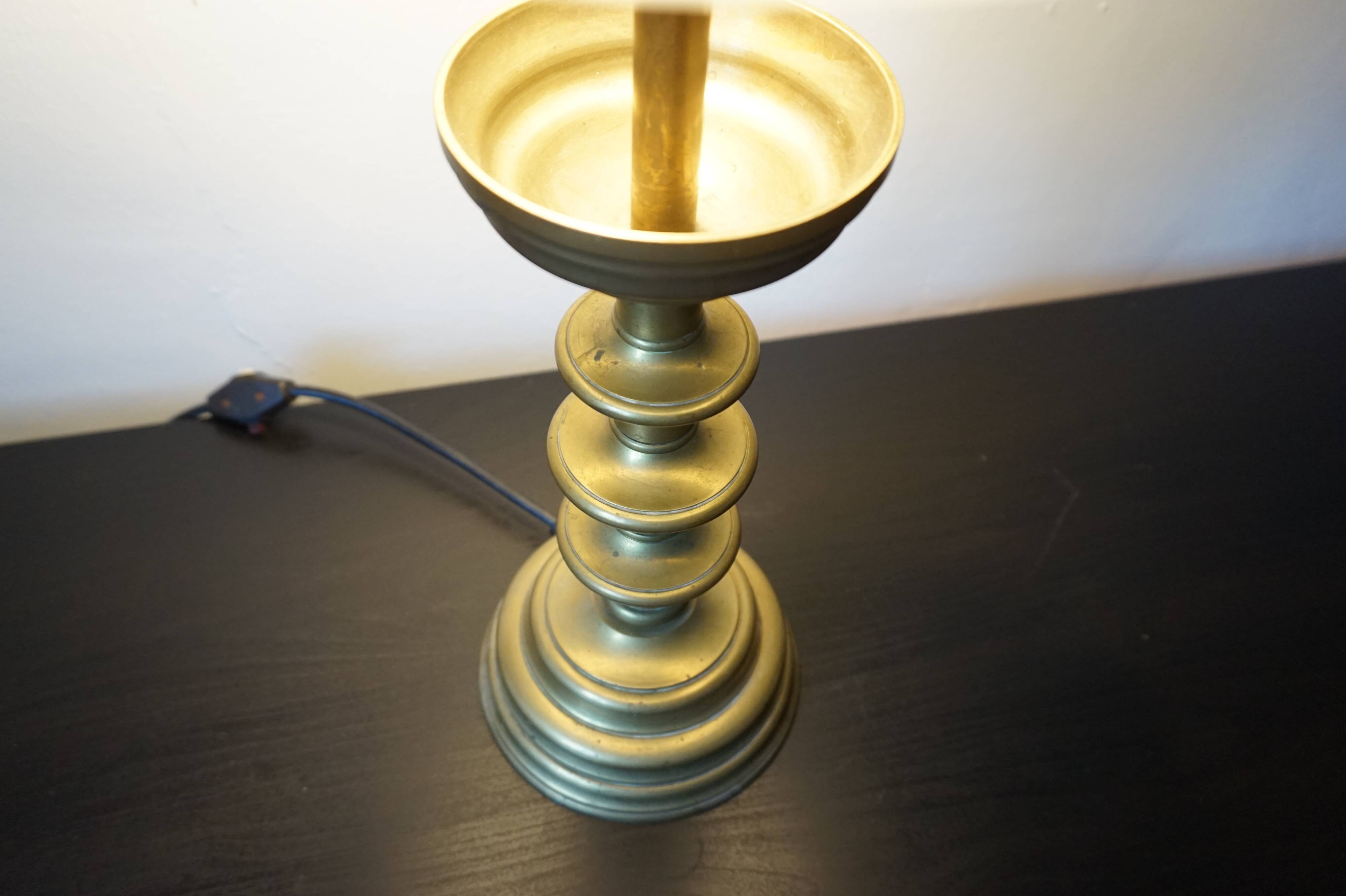 Lampe de Table Empire Art Nouveau en Laiton