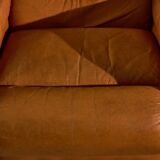 Light Warm Brown Leather Sofa Set