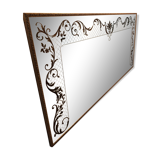 Miroir vénitien ancien art déco or