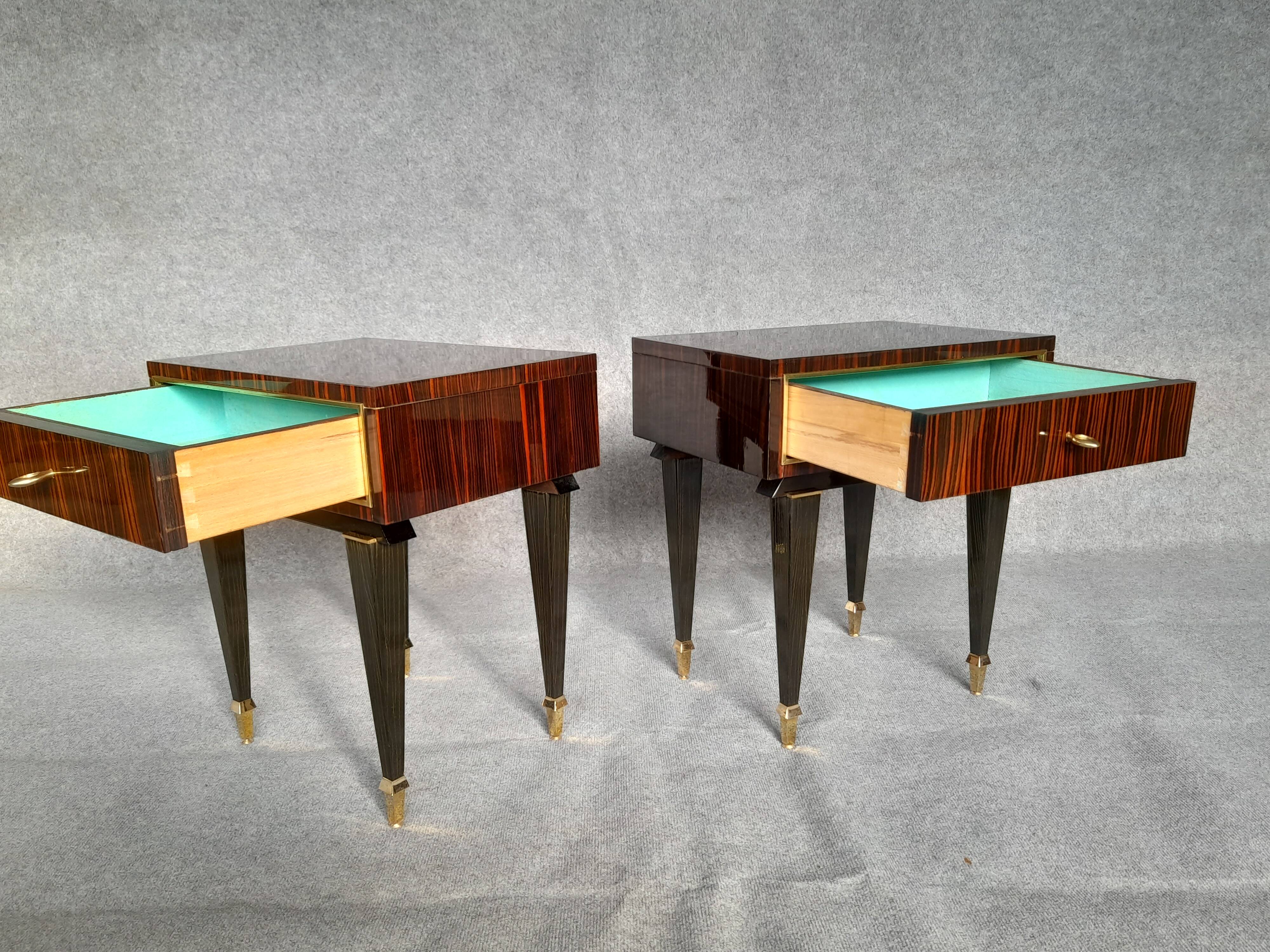 1 pair of vintage bedside tables from the 1960s