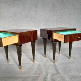 1 pair of vintage bedside tables from the 1960s