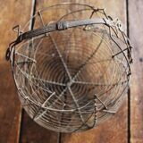 Wire basket salad eggs handle decorations