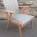 Fauteuil pied compas scandinave