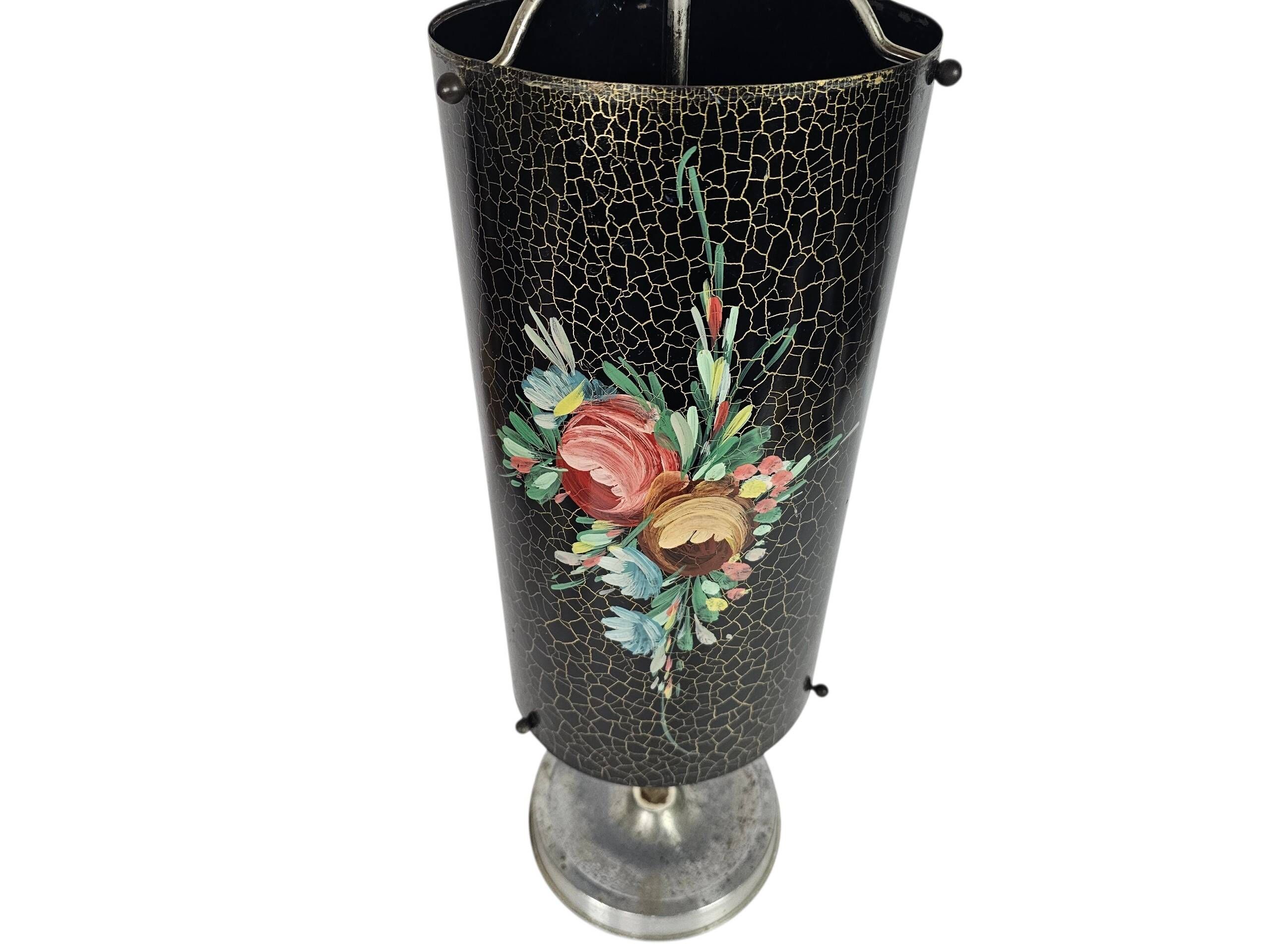 Dutch design - Umbrella bin (or umbrella stand) - hand-painted - enamel