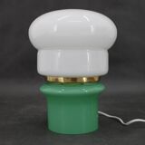 1960s Opaline Glass Table Lamp, Czechoslovakia