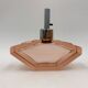 Art deco toilet top pink glass 3 pieces 1930s