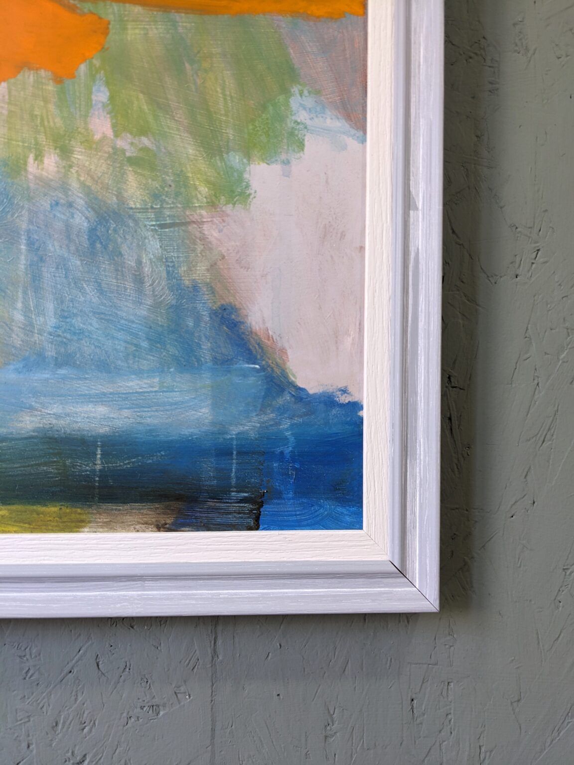 Contemporary "Summer Abstraction" Abstract Seascape by British Artist Ian Mood, Framed Oil Painting
