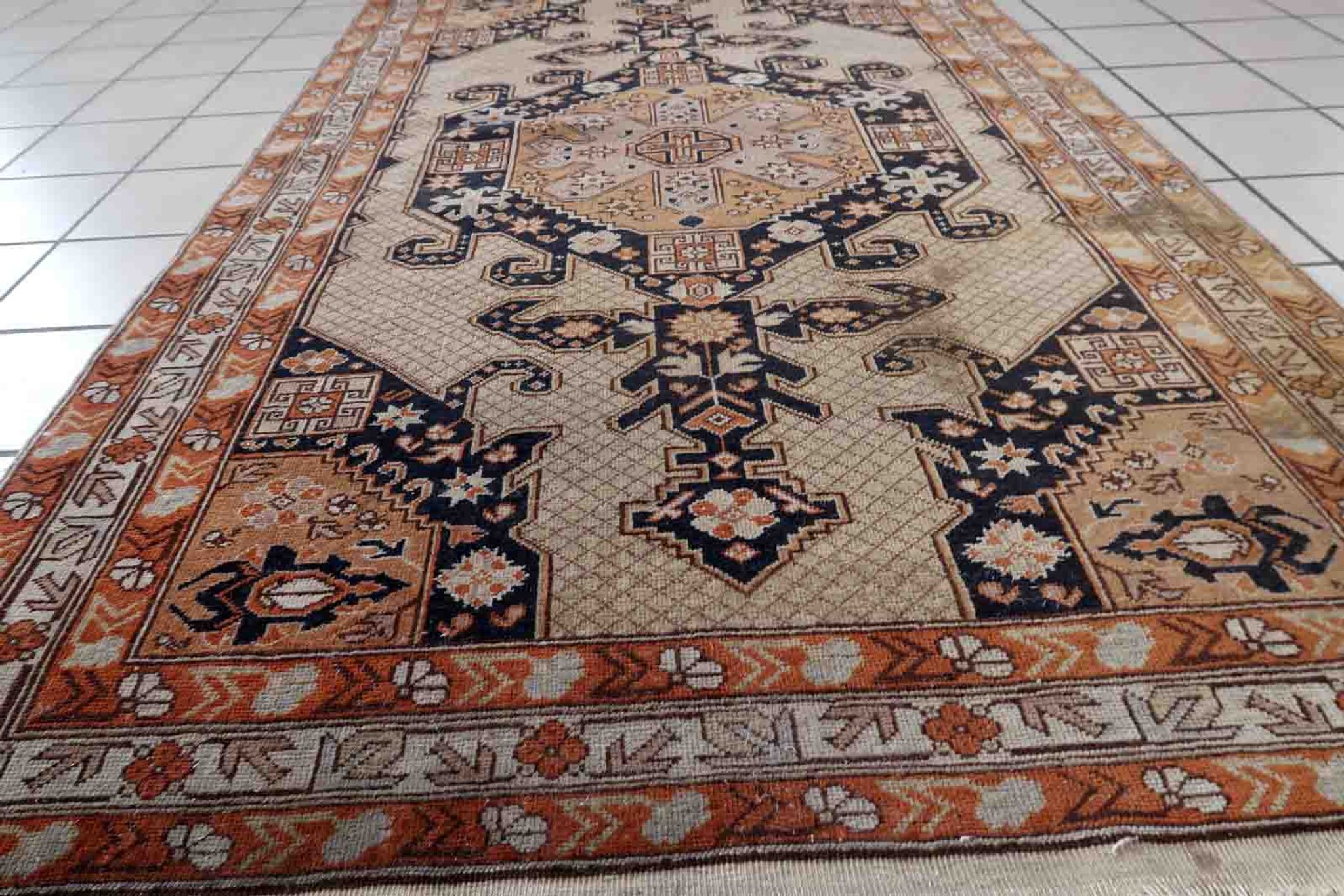 Turkish vintage Sivas rug 1950s 118x194cm