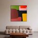 Joyful abstract on stretched canvas 80x80cm
