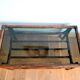 Vintage rattan and smoked glass coffee table 1960
