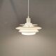 Jeka hanging lamp model 8031-P, in original white lacquer.