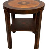 Art Deco Oak Side Table Inlaid Leaf coromandel minimalist design