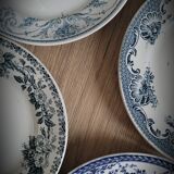 Quartet flat blue plates dessert 39