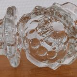 3 Reims glass candle holders France 1970s