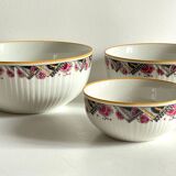 SALAD BOWLS Porcelain MEHUN Art Deco Decor