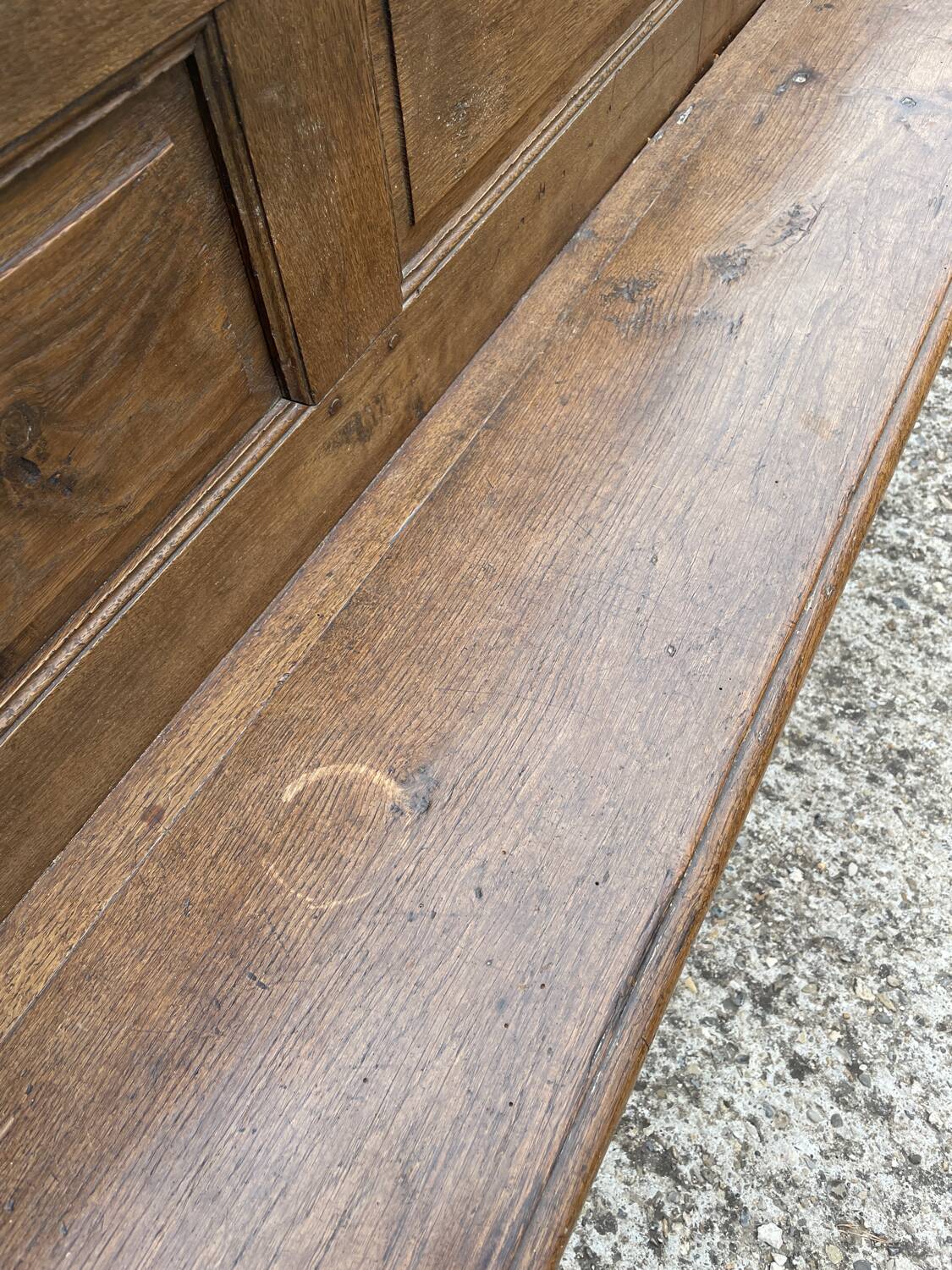 Wooden church pew
