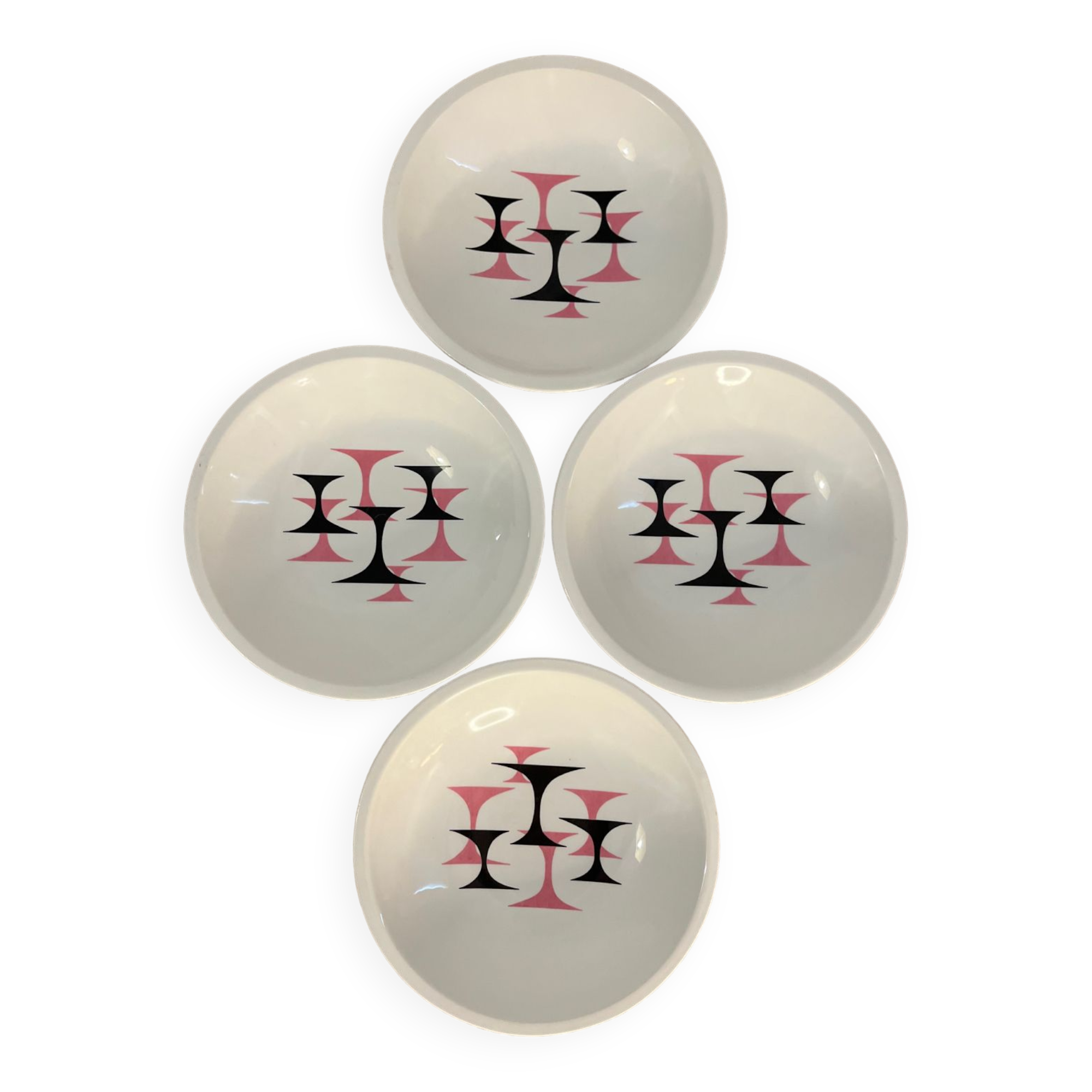 4 hollow plates Gien porcelain