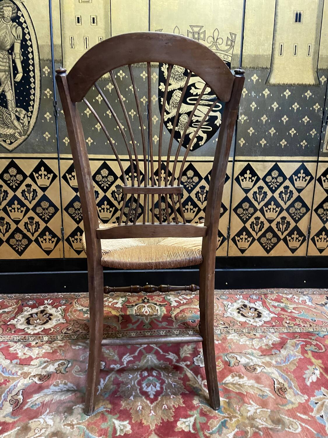 Suite of 6 Provençal straw chairs