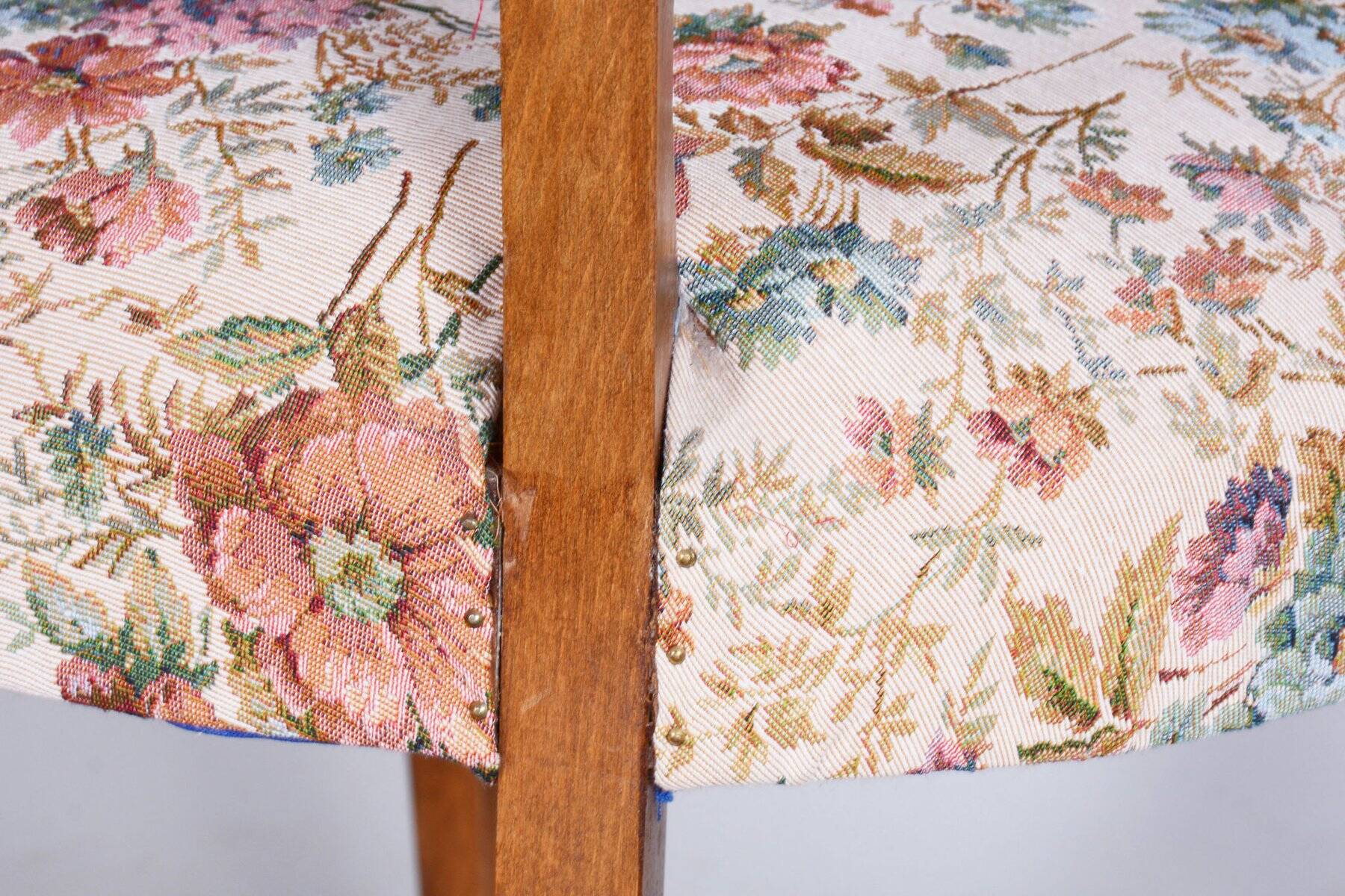 Art Deco Chairs in Beech attributed to J. Leleu, France, 1930s, Set of 2