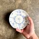 Bowl, bread plate Sarreguemines, "Copenhagen" service in blue earthenware.