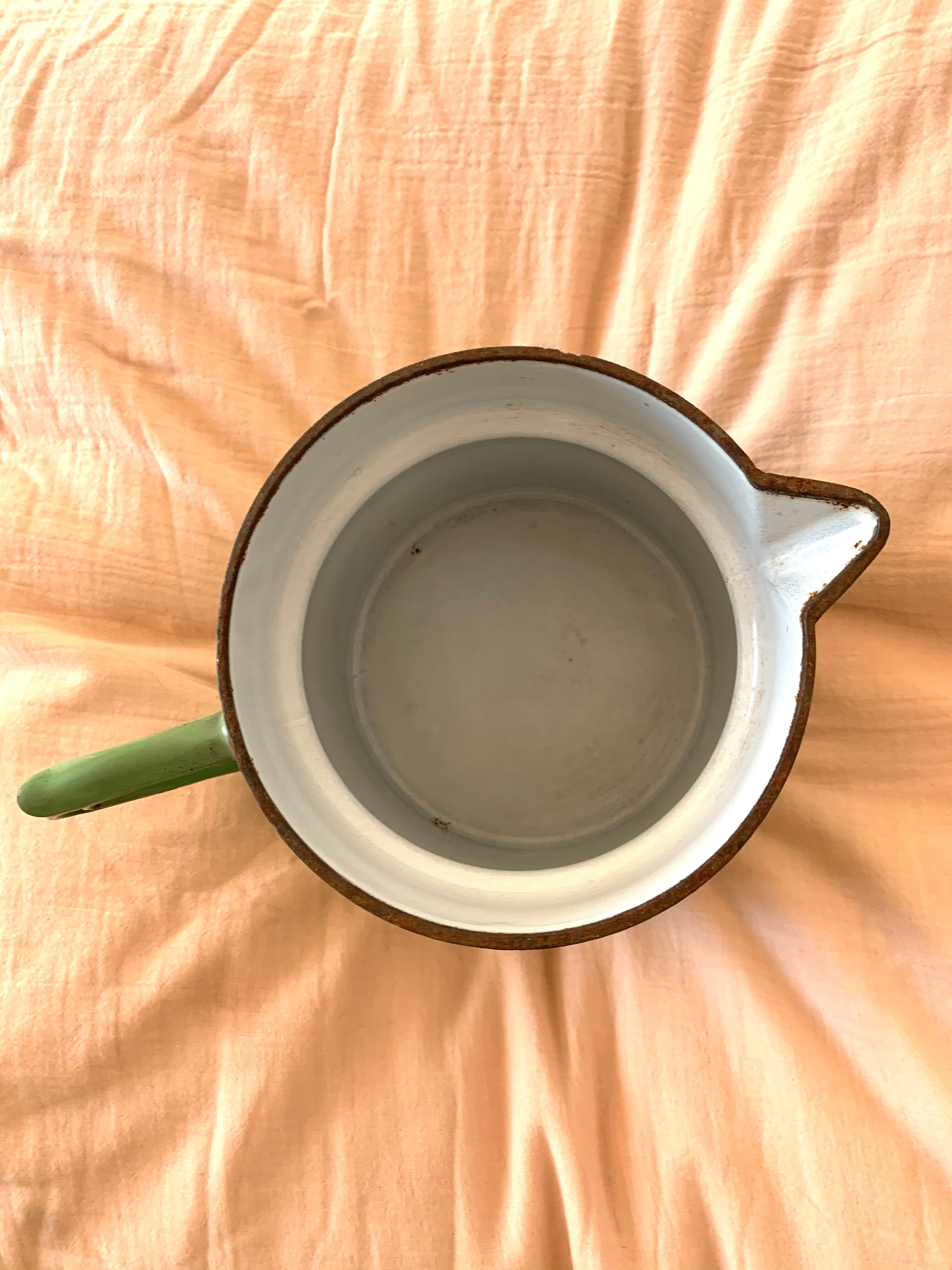 Enamelled cast iron pitcher 1950