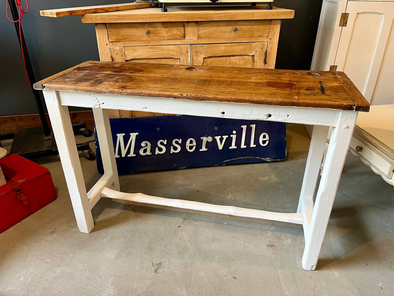 Restored wooden console