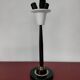 Pied de lampe industrielle  Lumi en métal - trois feux - années 70 - Italie