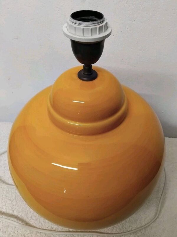 Pied de lampe en céramique craquelé kostka h: 38 cm vintage