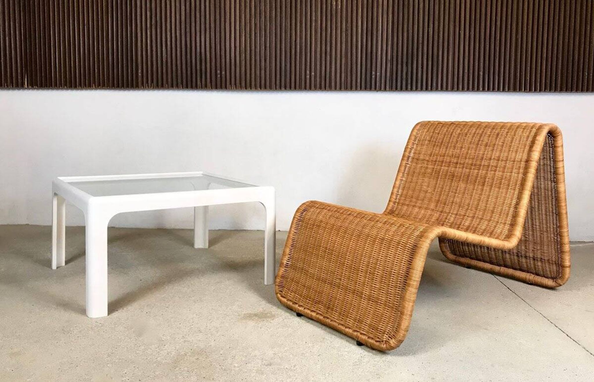 Coffee table with glass top by Peter Ghyczy for Horn Collection, 1960s