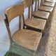 Série de 6 chaises de bistrot restaurant ancienne vintage- 1950s