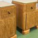 Art Deco bird’s-eye maple nightstands, France, 1930s