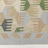 Geometric Multicolor Vintage Kilim Rug, 270x352Cm