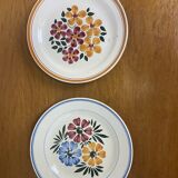 Vintage Montereau Hbcm plate pair