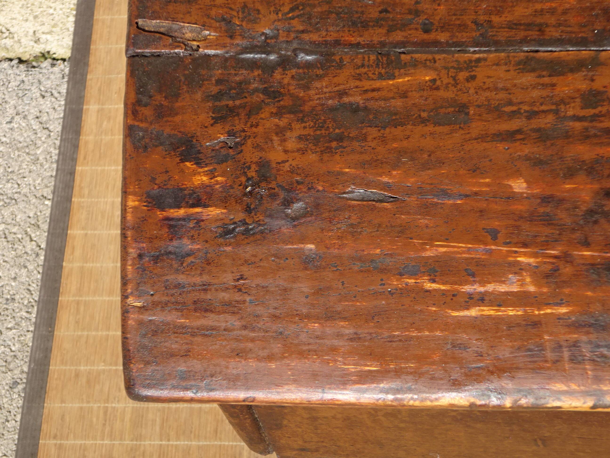 Old draining rack, chest, in solid oak