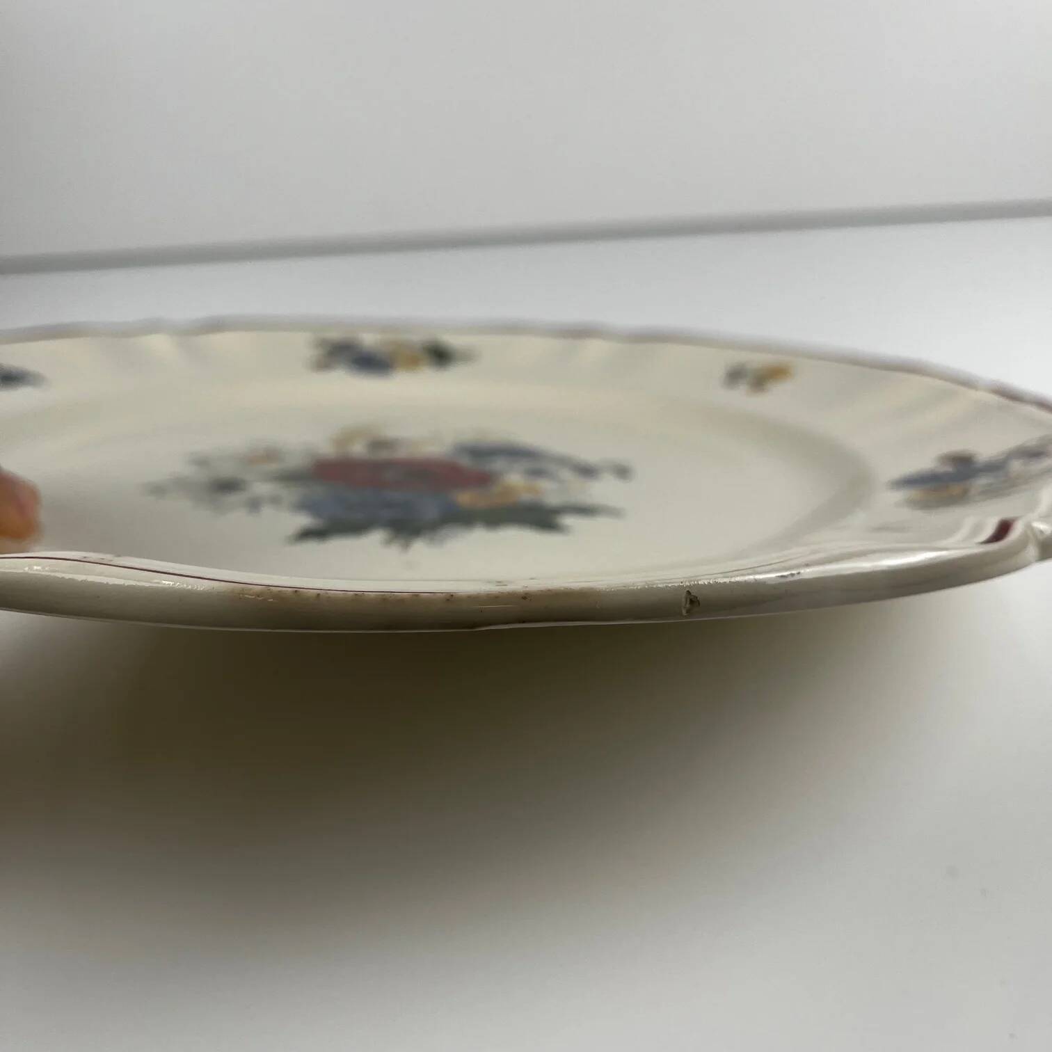 Round cake dish "Agreste" Sarreguemines, 20th century.