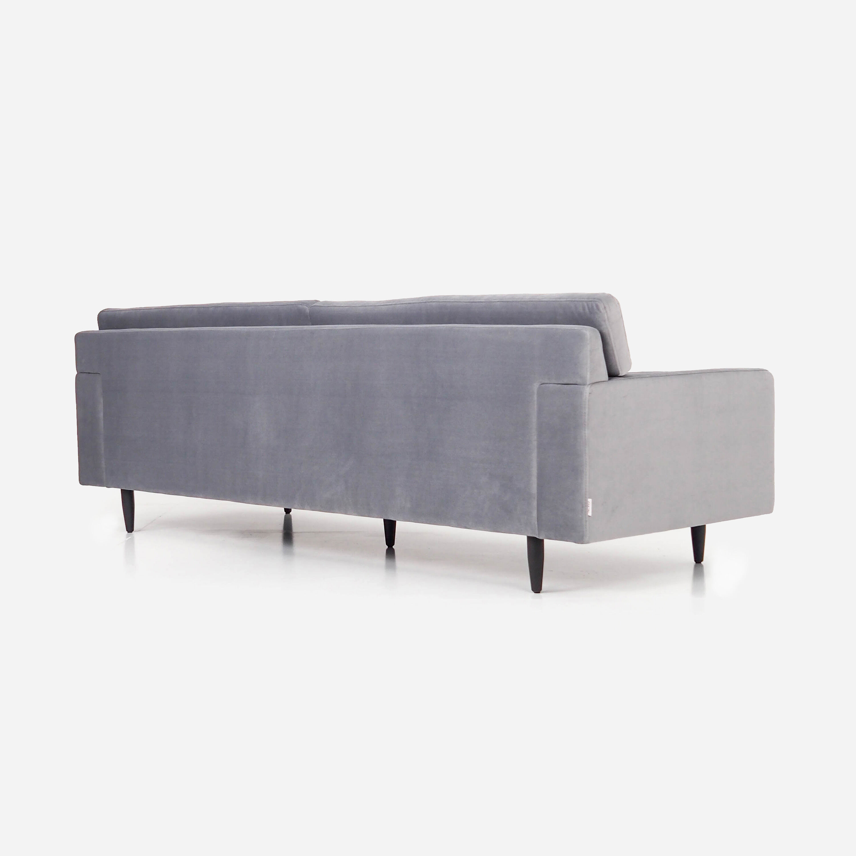Canapé helsinki argent velour, design scandinave