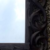 Open carved wooden mirror 90x114cm