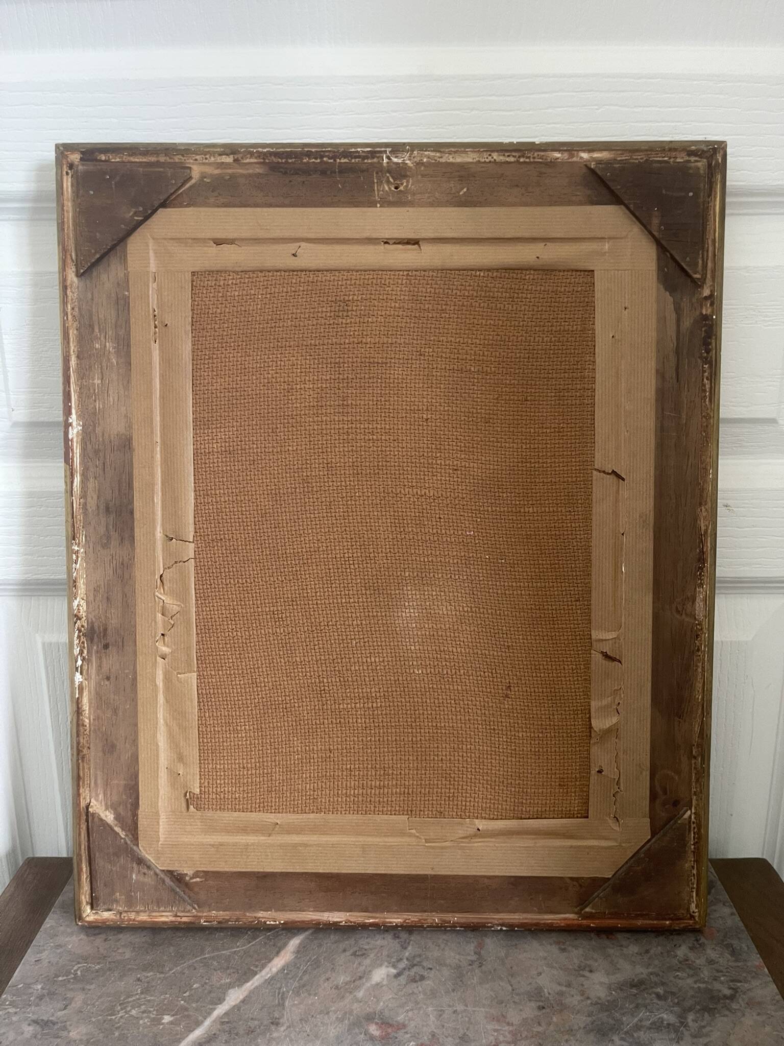 Ancien tableau, peinture à l'huile, portrait vieil homme signé Cardella