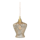 Suspension tulipe vintage en verre ambré