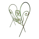 Vintage wrought iron magazine rack – handcrafted scrolls –