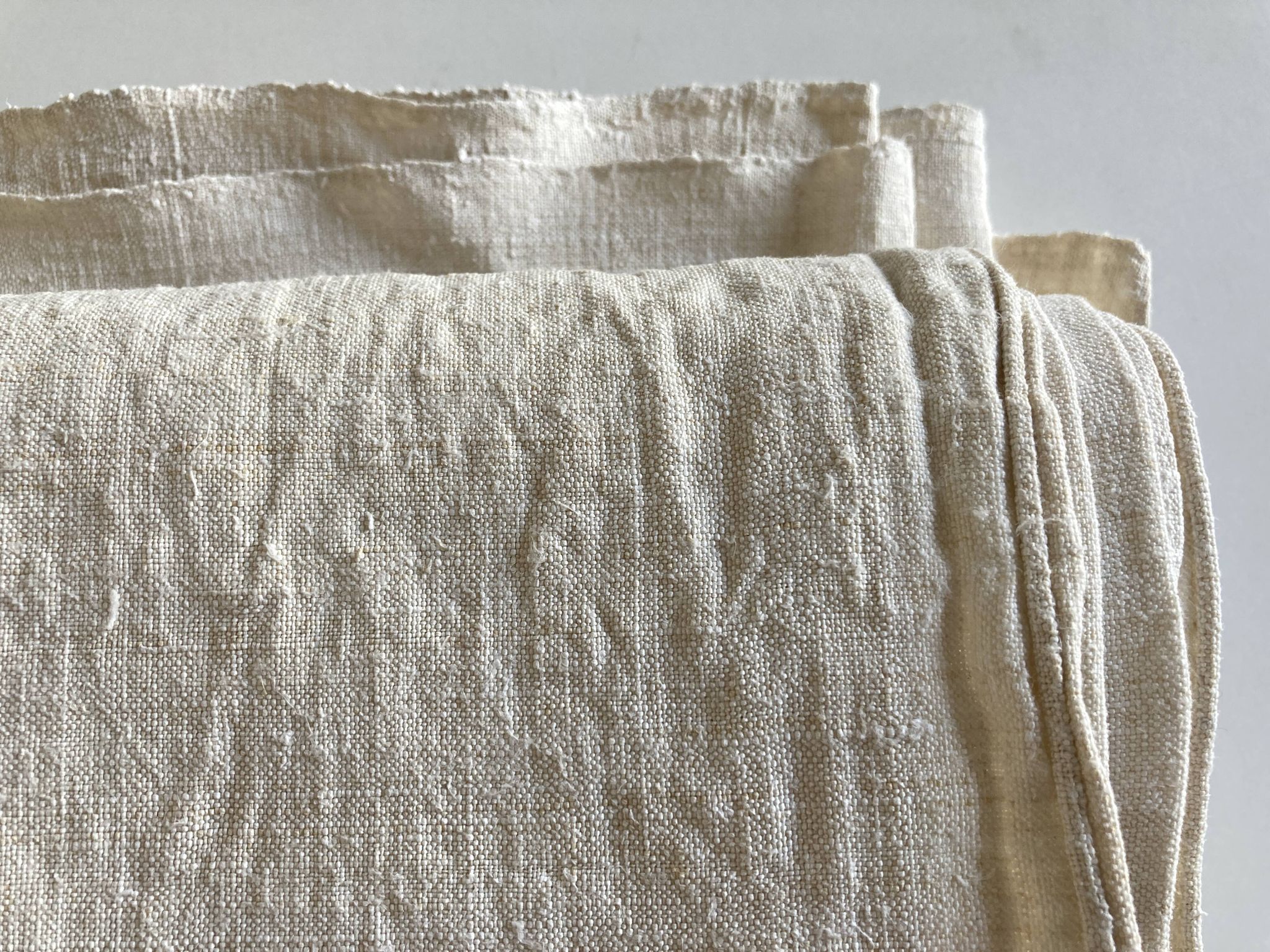 Nappe de ferme de réserve en lin brut 19e L260cm
