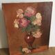 Oil on canvas, bouquet of flowers