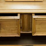 Art nouveau style baltic pine chest of drawers with mirror