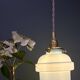 Vintage blue opaline suspension globe