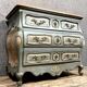 Curved tomb commode in Louis XV style, painted.