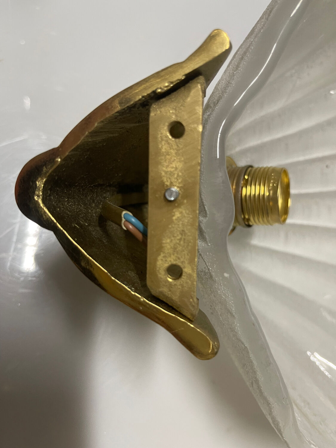 Murano Glass Shell Shaped Sconces Set of 2