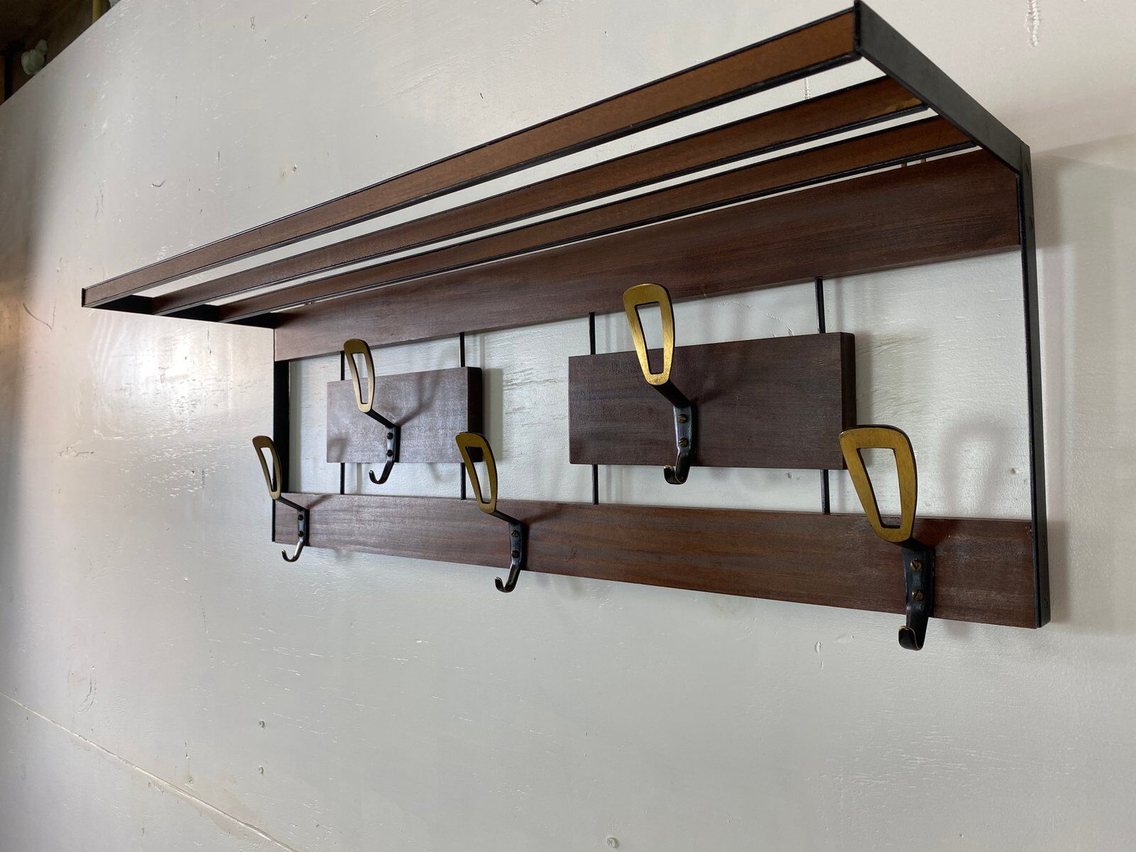 Modernist teak brass - 1950s metal
